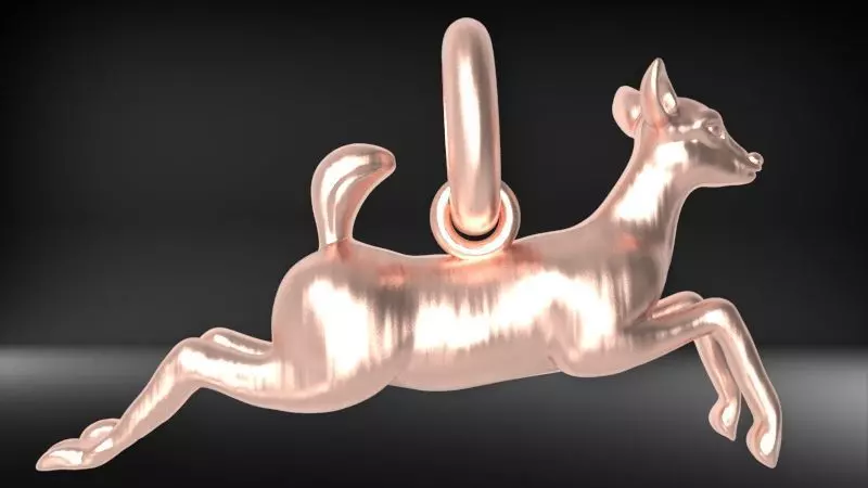 Deer Calf Fawn Animal Pendant Jewelry 3D print model_9