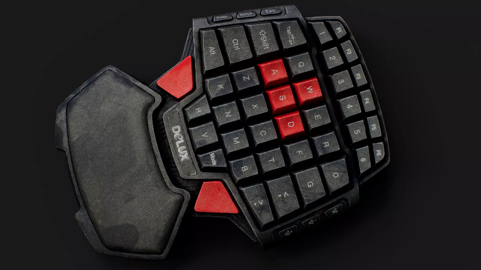 keyboard oldschool postapo panel DETAIL PBR photogrammetry Low-poly 3D model_3