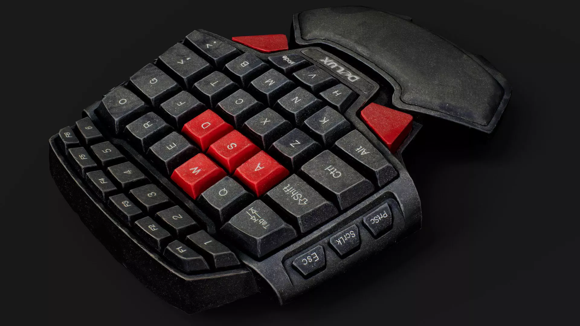 keyboard oldschool postapo panel DETAIL PBR photogrammetry Low-poly 3D model_2