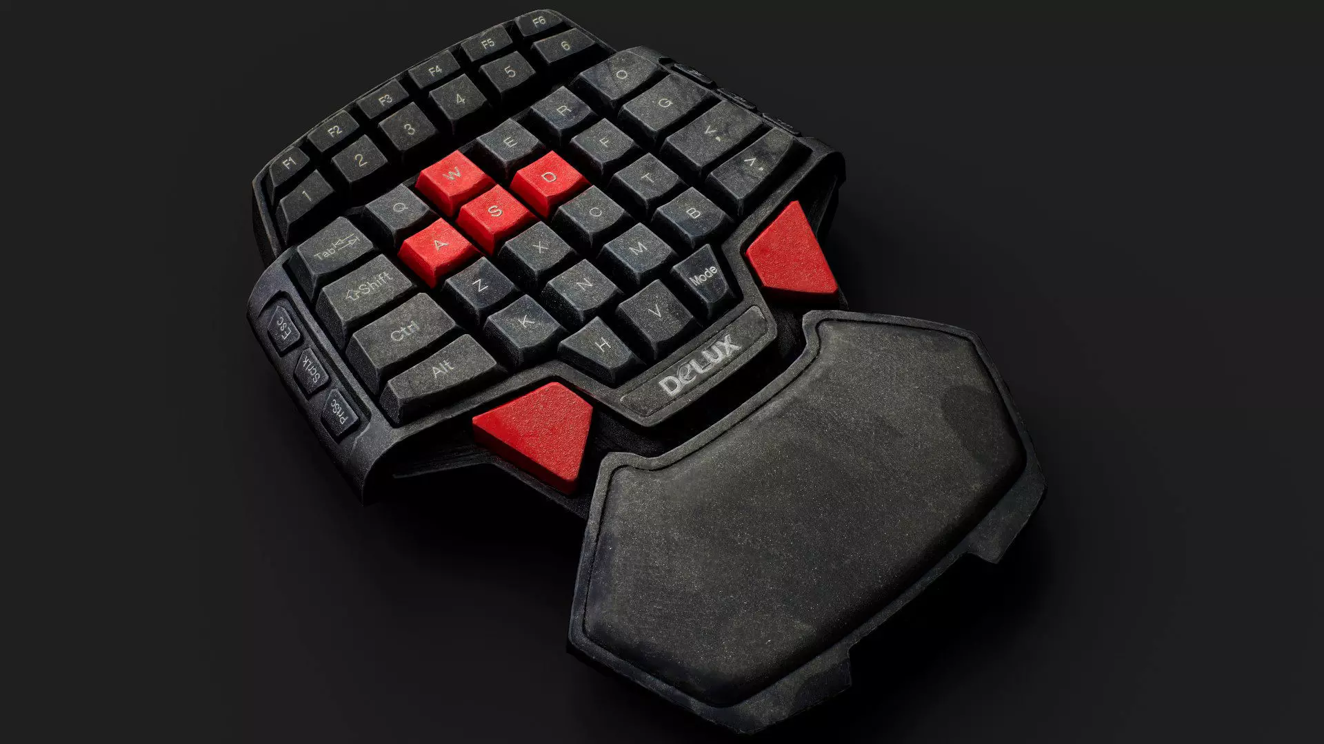 keyboard oldschool postapo panel DETAIL PBR photogrammetry Low-poly 3D model_4