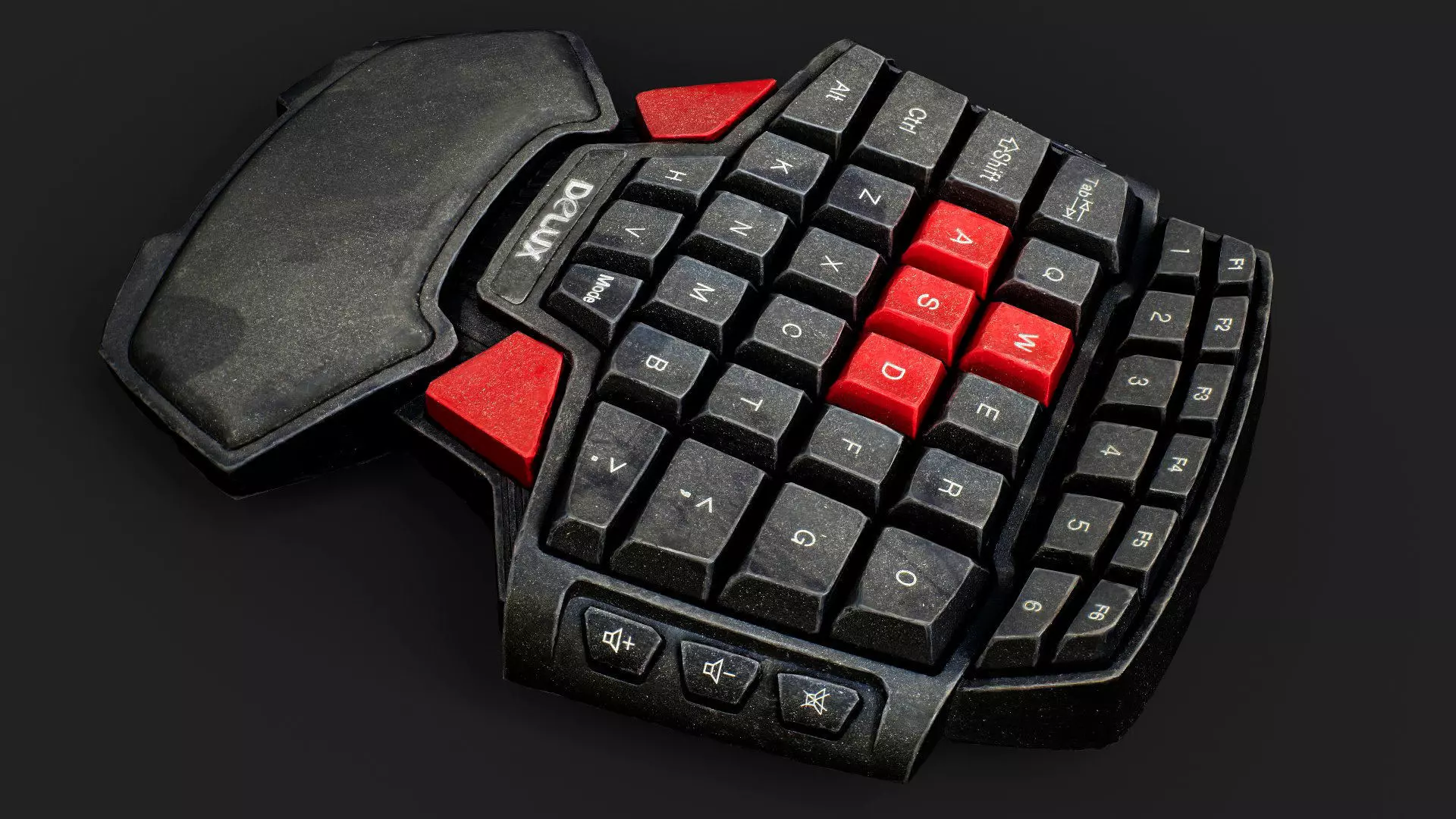 keyboard oldschool postapo panel DETAIL PBR photogrammetry Low-poly 3D model_0