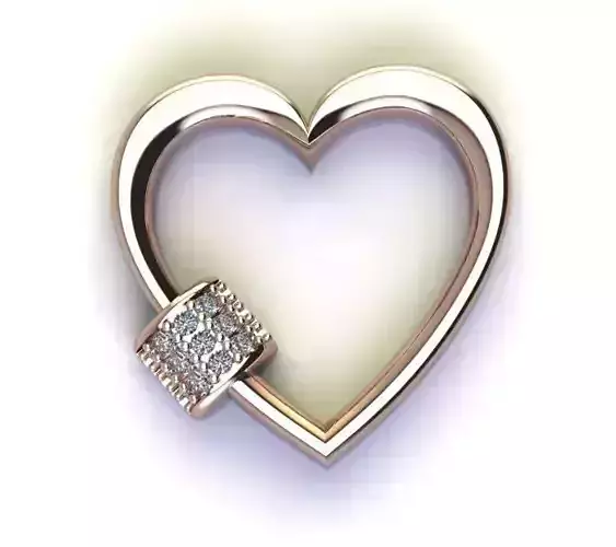 heart necklace - ring - necklace - earing - pendant Size 15mm