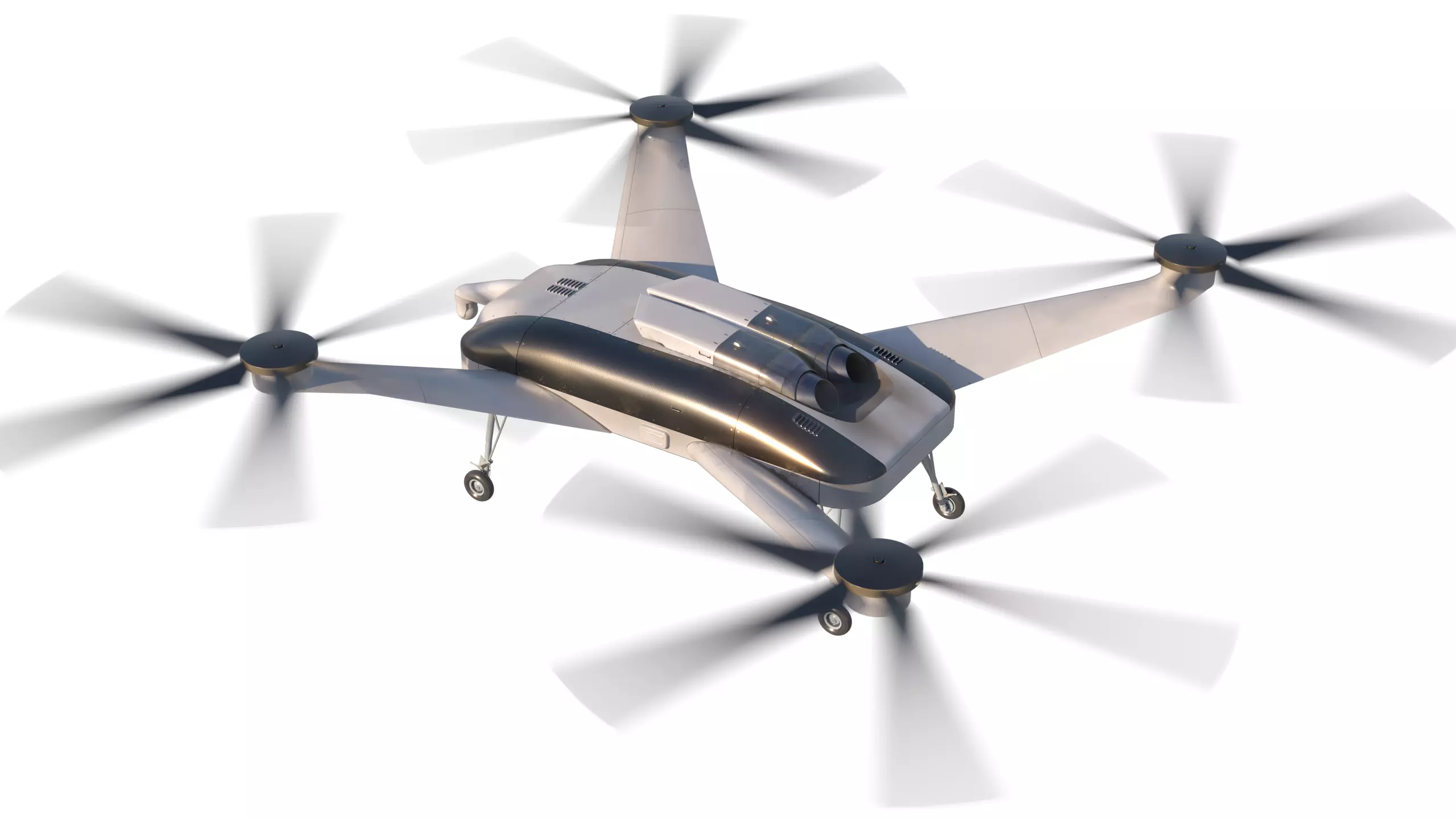 Realistic Heavy Cargo Drone Low-poly 3D model_13