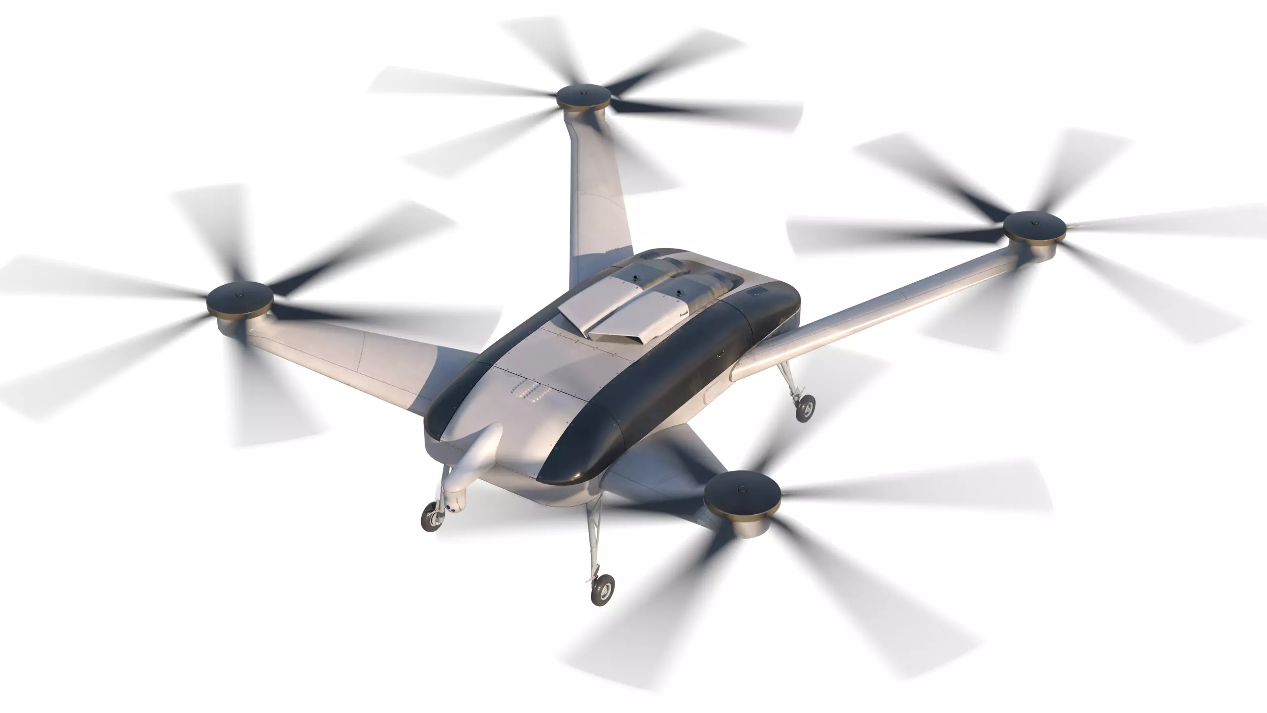 Realistic Heavy Cargo Drone Low-poly 3D model_14