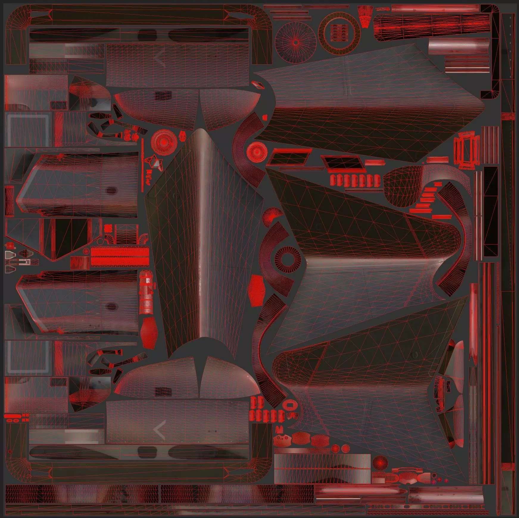 Realistic Heavy Cargo Drone Low-poly 3D model_17