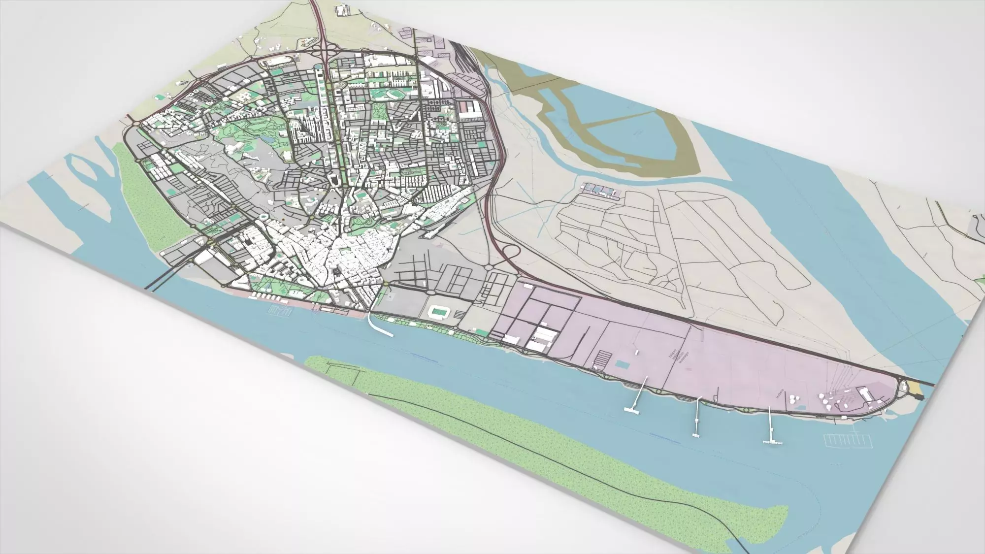 Cityscape Huelva Spain 3D model_9