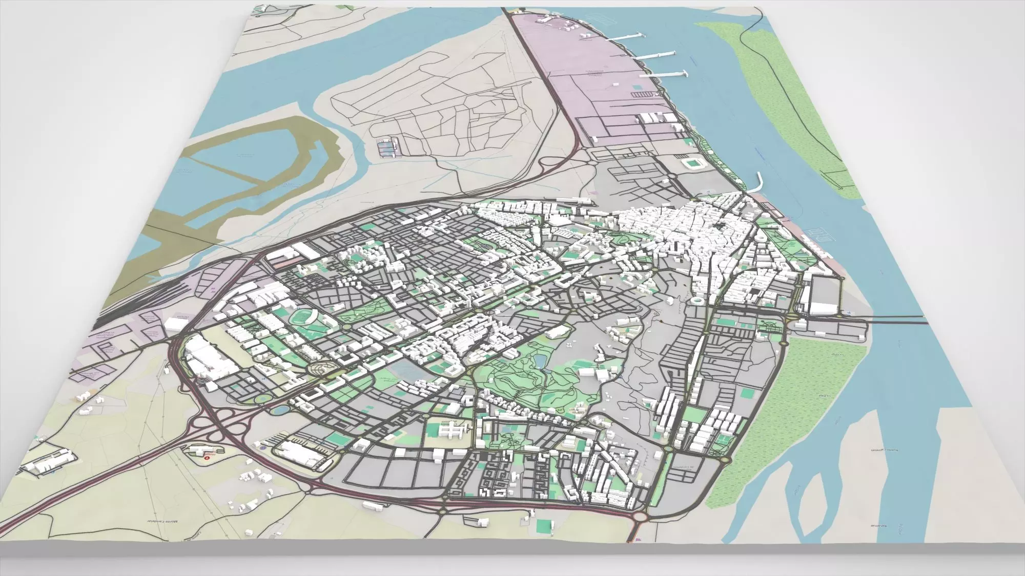 Cityscape Huelva Spain 3D model_3