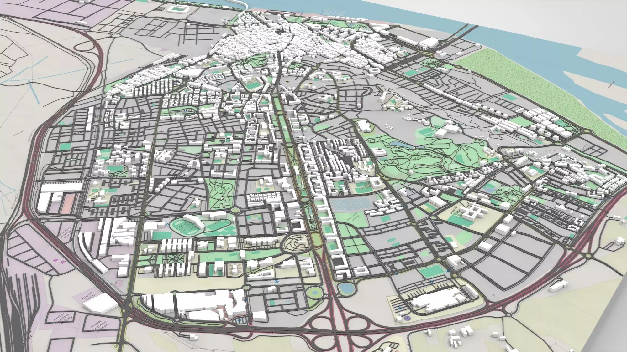 Cityscape Huelva Spain 3D model_5