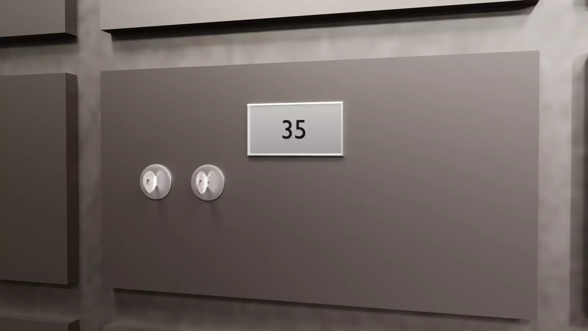 Bank Vault Low-poly 3D model_2