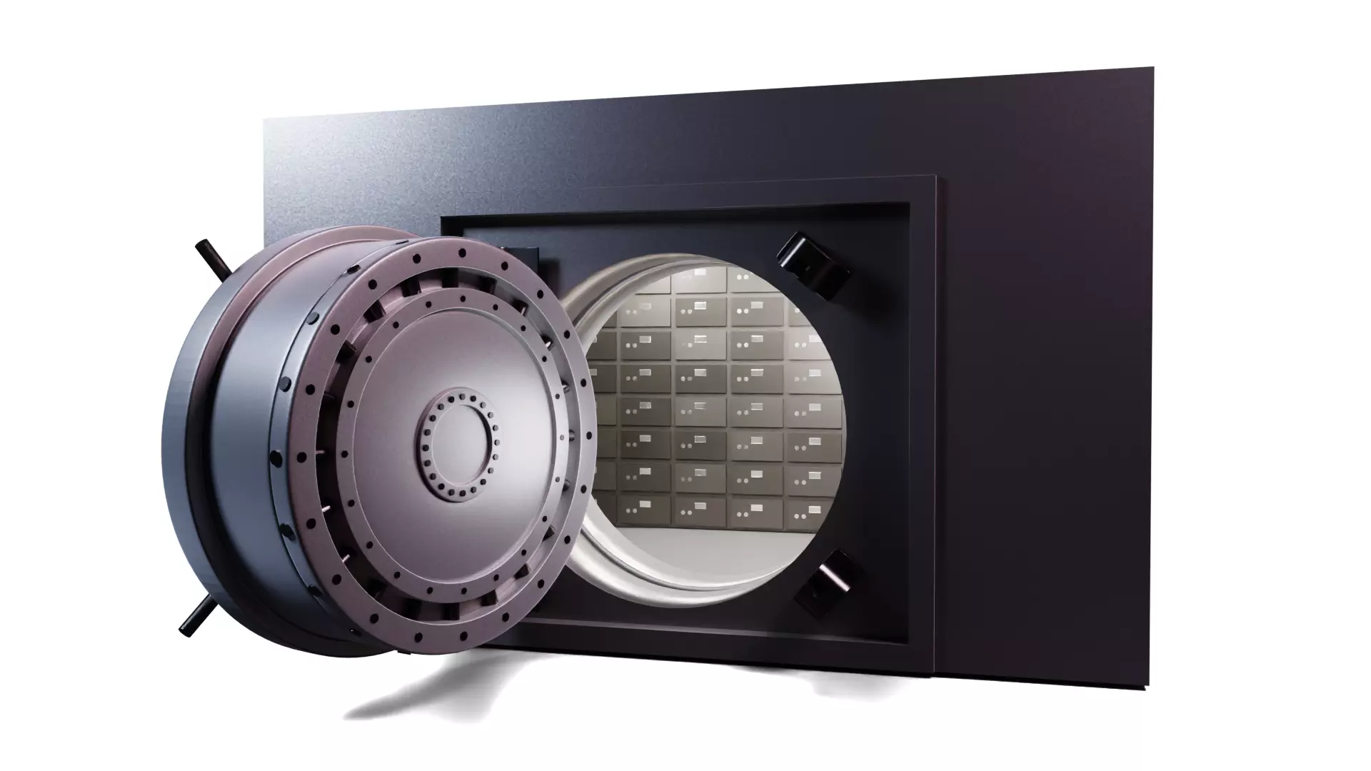 Bank Vault Low-poly 3D model_1