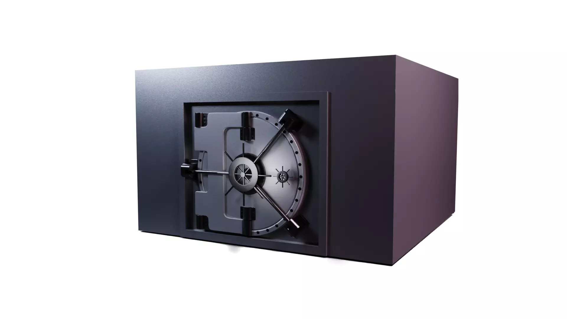 Bank Vault Low-poly 3D model_0
