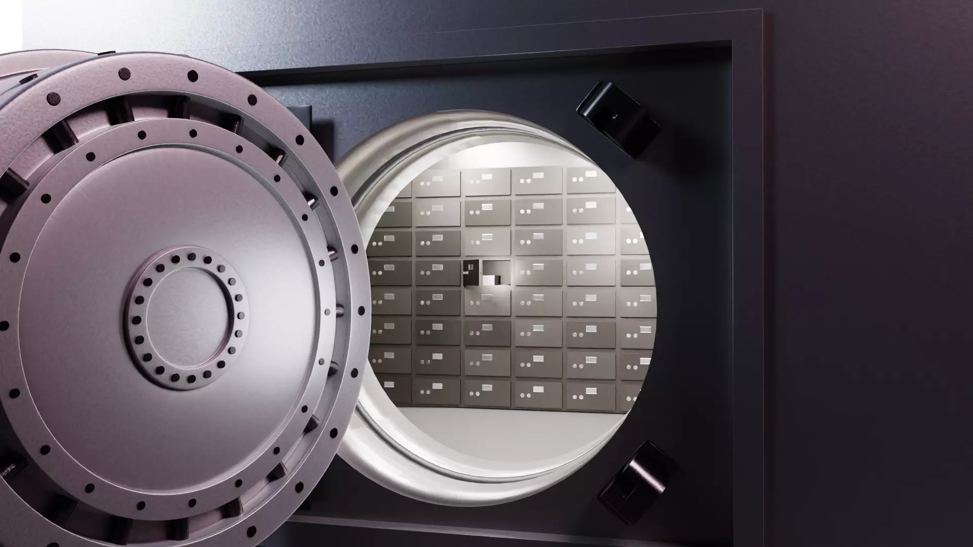 Bank Vault Low-poly 3D model_4