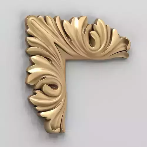 Carved decor corner 008 3D model