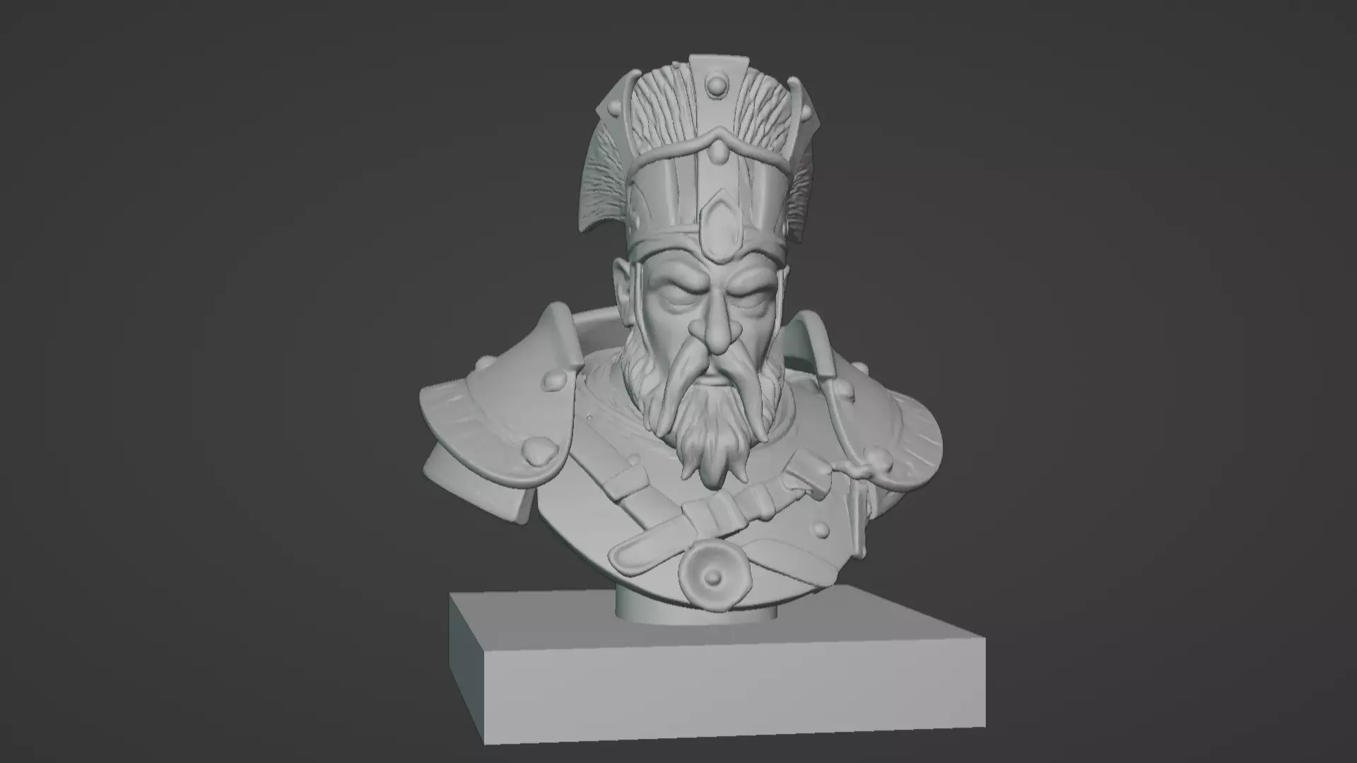 Thalor the Stalwart Bust 3D print model_1