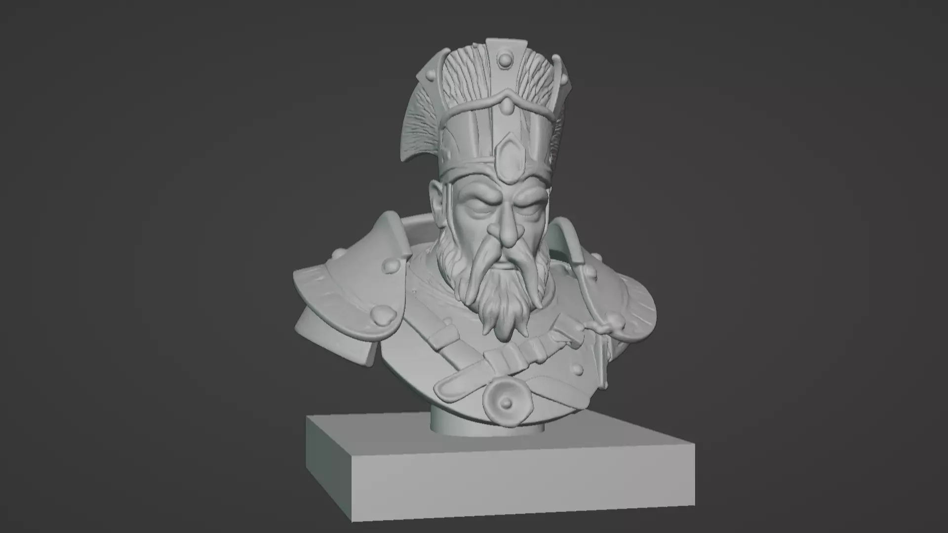 Thalor the Stalwart Bust 3D print model_8