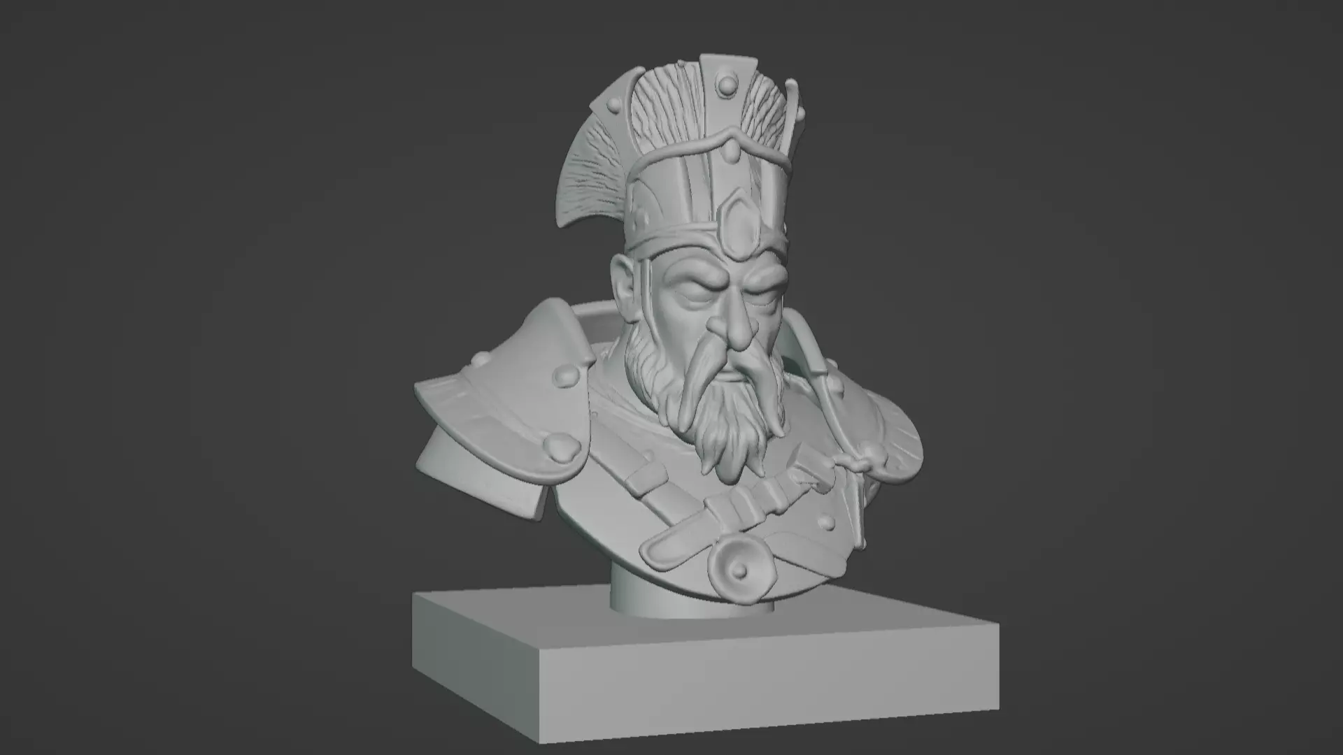 Thalor the Stalwart Bust 3D print model_2