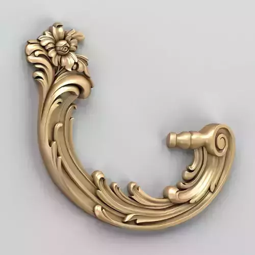 Carved decor corner 009 3D model
