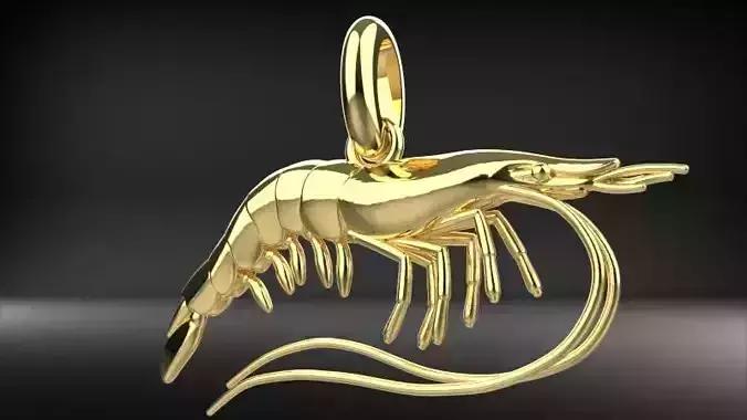 Shrimp Pendant  3D print model