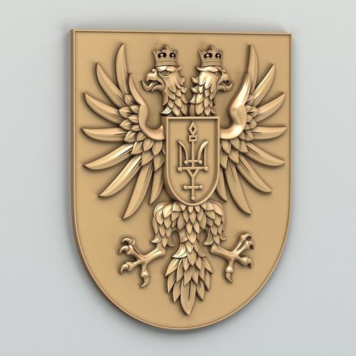 Coat of arms of Chernihivskiy region of Ukraine 3D model