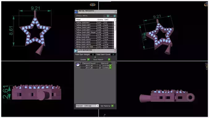 star pendant diamond 