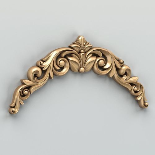 Carved decor horizontal 020 3D model