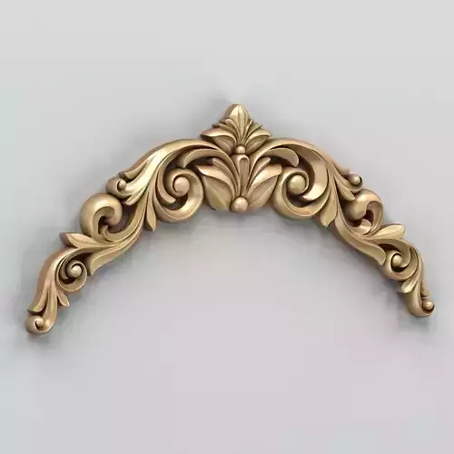 Carved decor horizontal 020 3D model