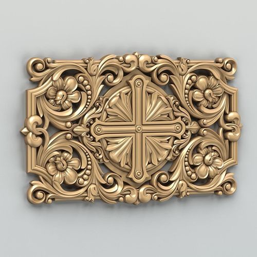 Carved decor central 012 3D model