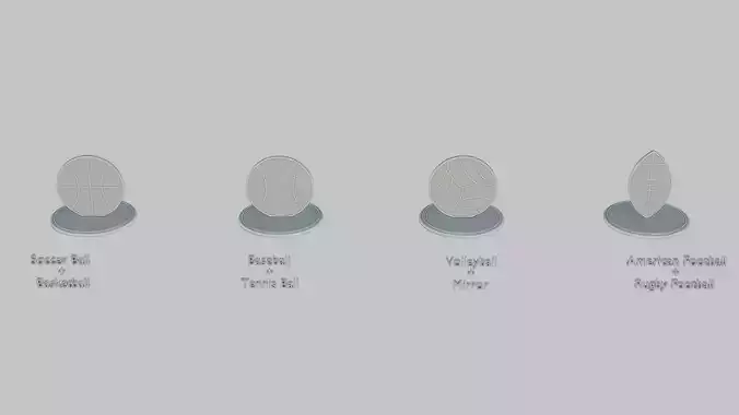 Emoji Statues Game Balls Collection 3D print model