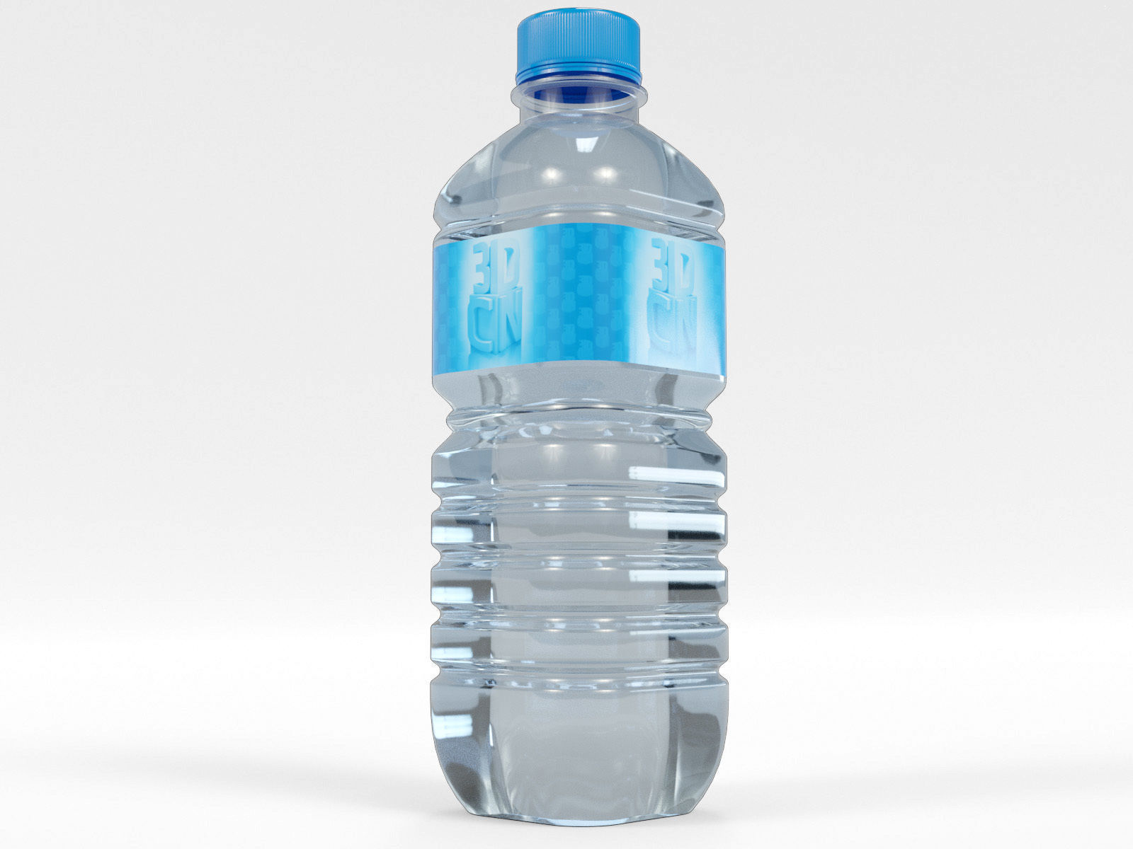 Water Drink Plastic Bottle 250ml Low-poly 3D model_8