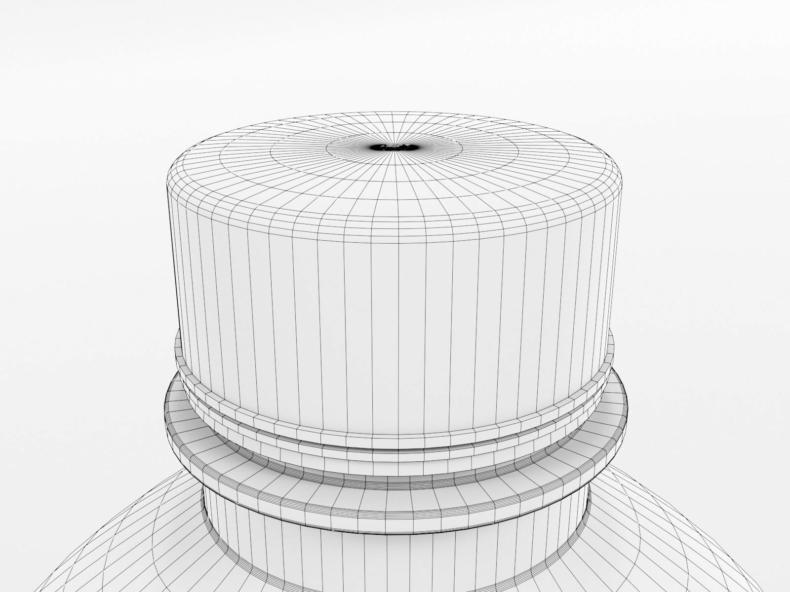 Water Drink Plastic Bottle 250ml Low-poly 3D model_7