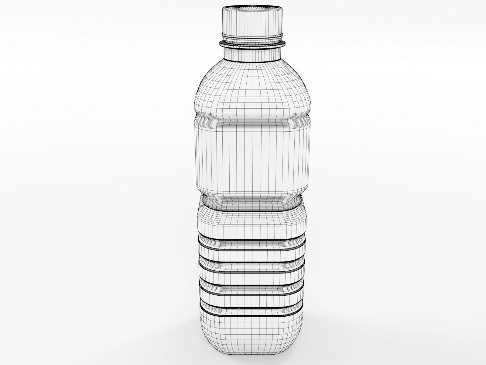 Water Drink Plastic Bottle 250ml Low-poly 3D model_3