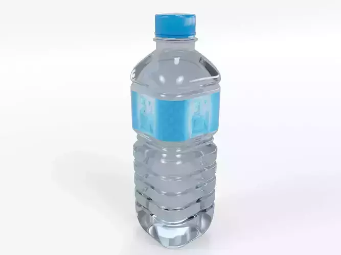 Water Drink  Plastic Bottle 250ml Low-poly 3D model