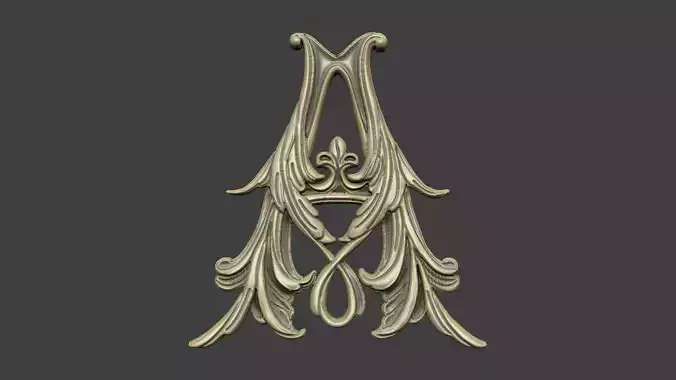 A letter design royal luxury deco pattern