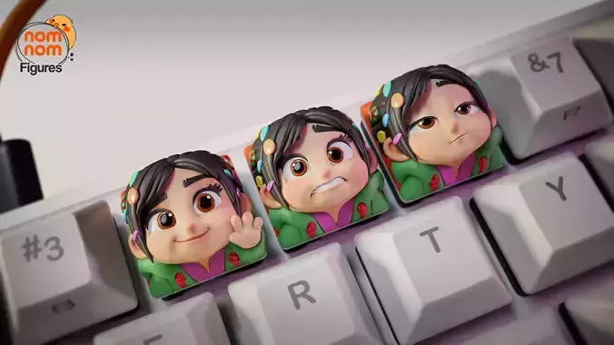 Vanellope Von Schweetz - Wreck it Ralph - Keycaps