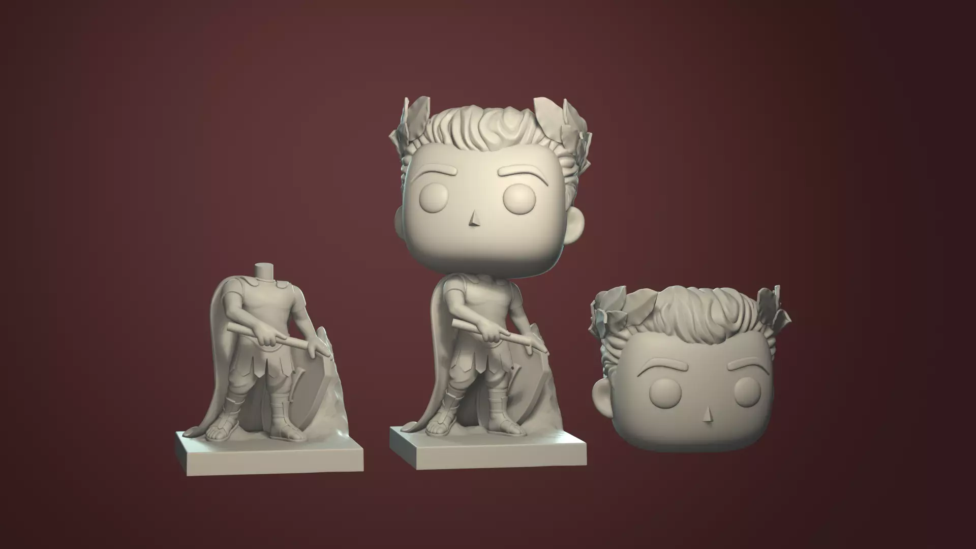 Gaius Julius Caesar Bobblehead Printable Figurine 3D print model_4