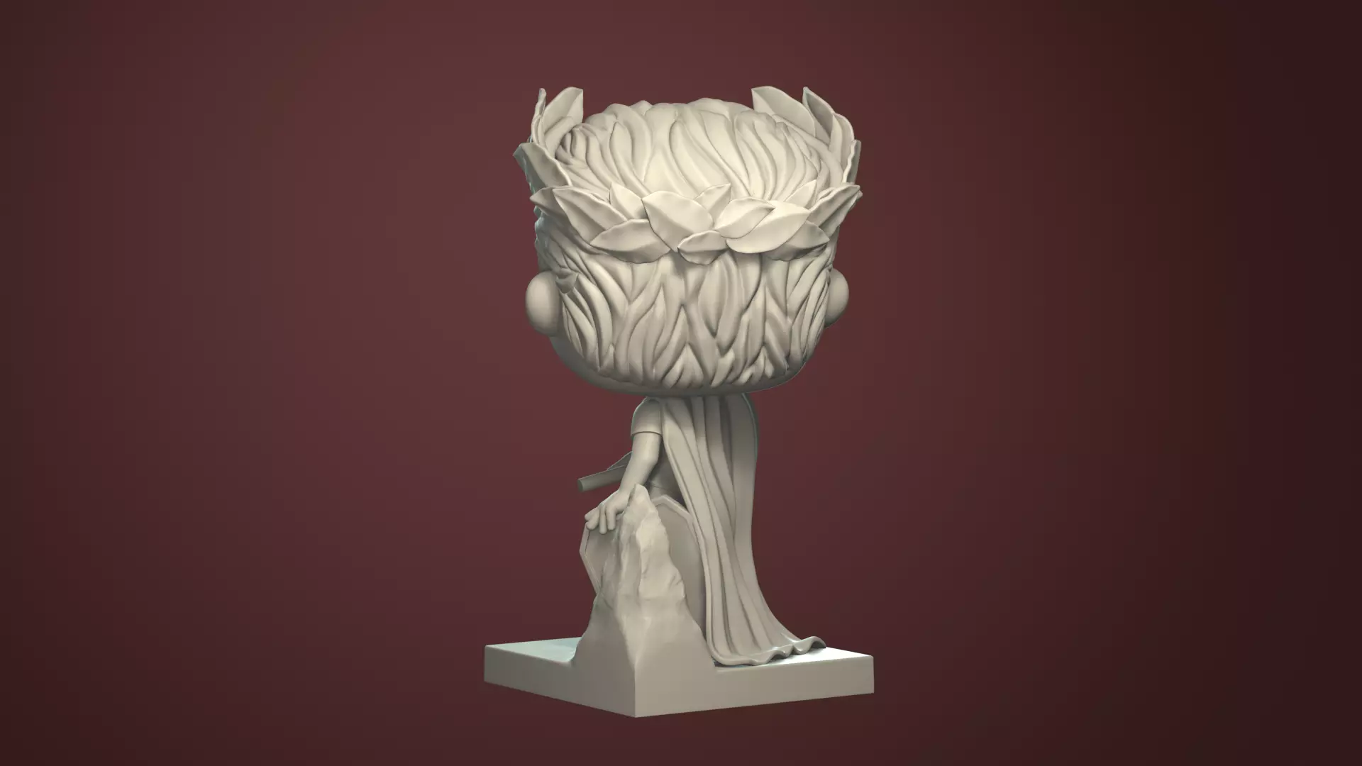 Gaius Julius Caesar Bobblehead Printable Figurine 3D print model_3