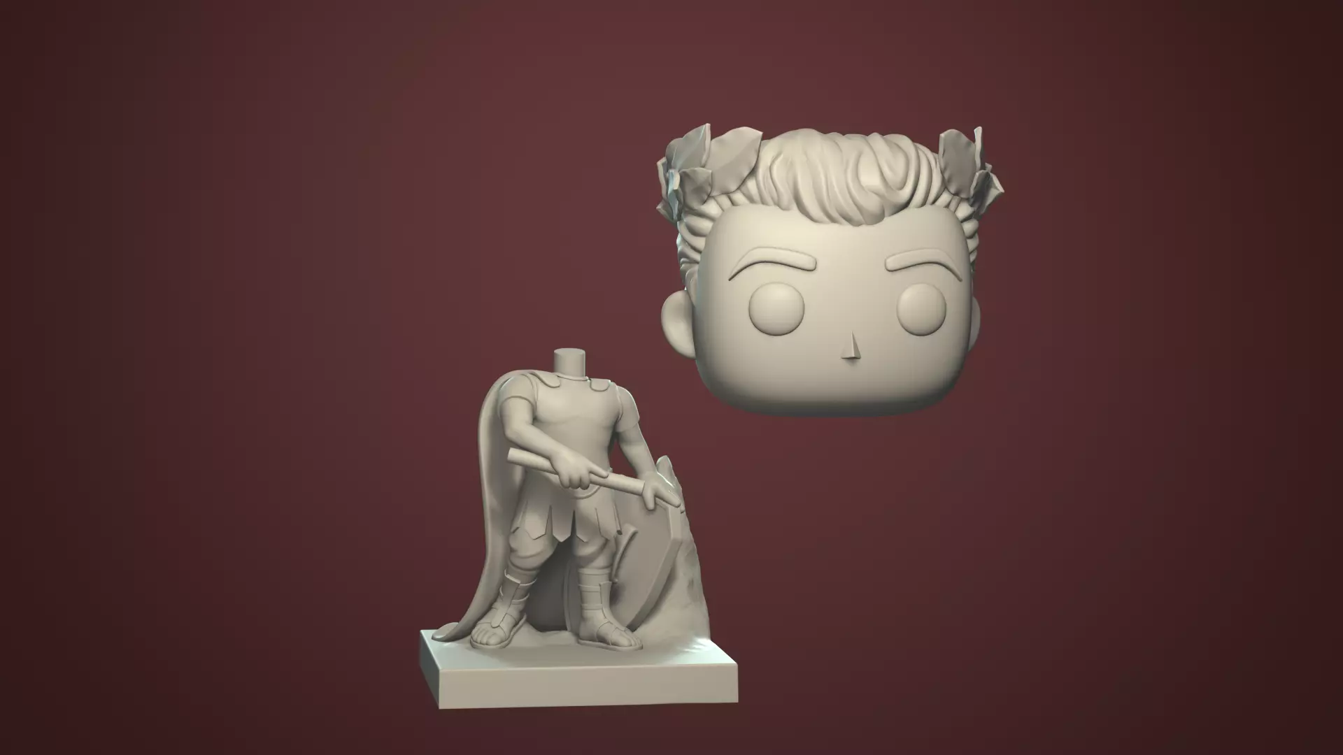 Gaius Julius Caesar Bobblehead Printable Figurine 3D print model_11