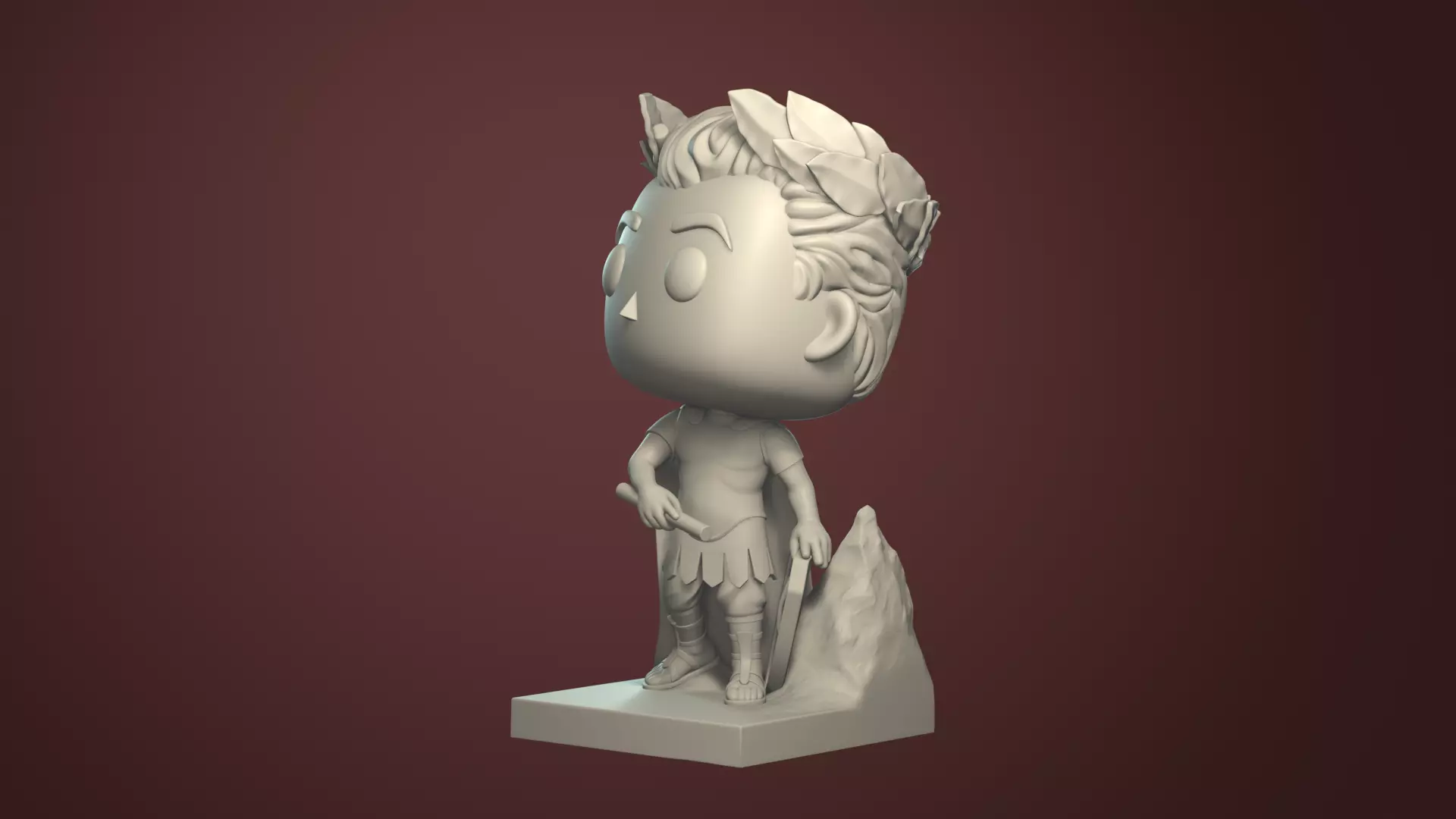 Gaius Julius Caesar Bobblehead Printable Figurine 3D print model_2