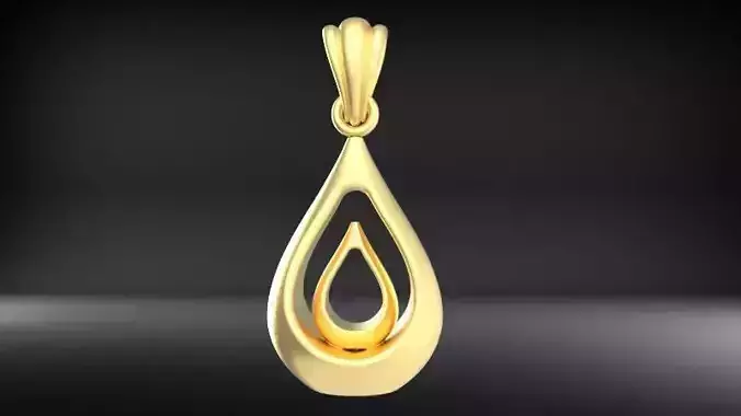 Double Teardrop Pendant 