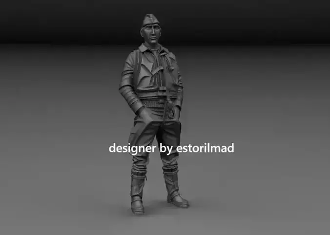 WW2 GERMAN LUFTWAFFE PILOT v1 3D print model