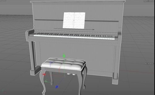 piano high Free 3D model_0