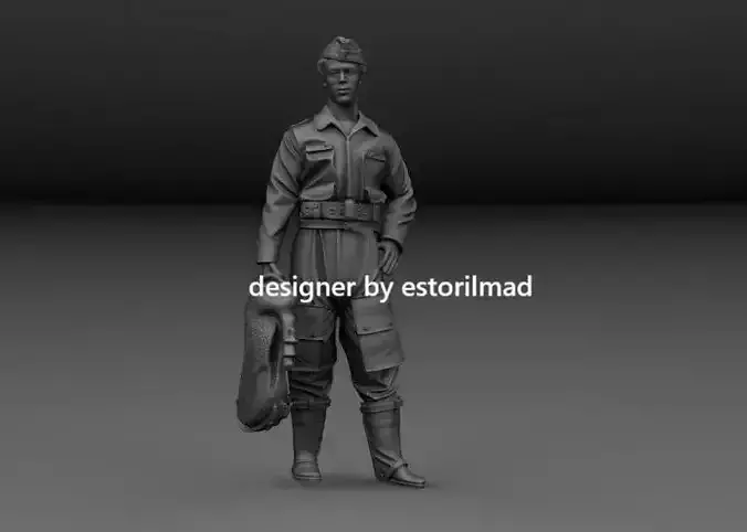 WW2 GERMAN LUFTWAFFE PILOT v3 3D print model