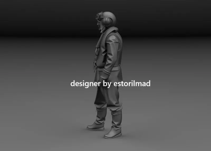 WW2 BRITISH RAF PILOT v1 3D print model_1