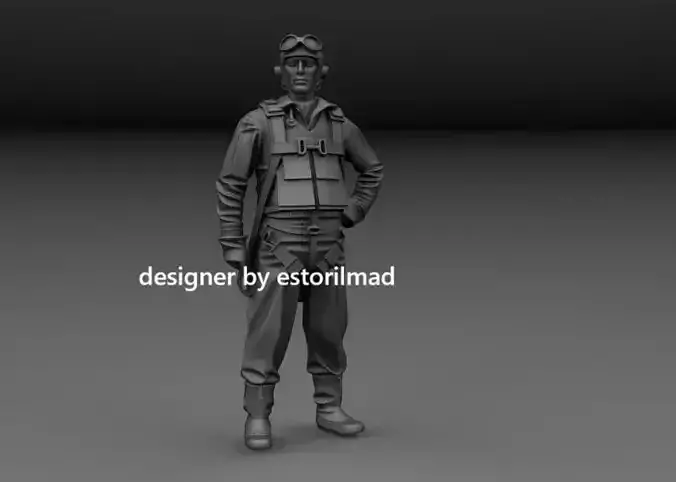 WW2 BRITISH RAF PILOT v3 3D print model
