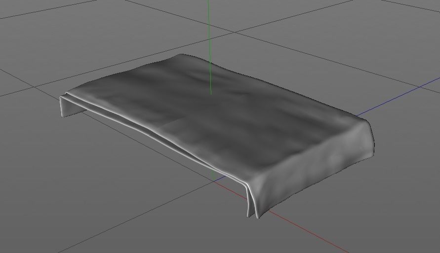 trapuntino piece of cloth on table Free 3D model_0