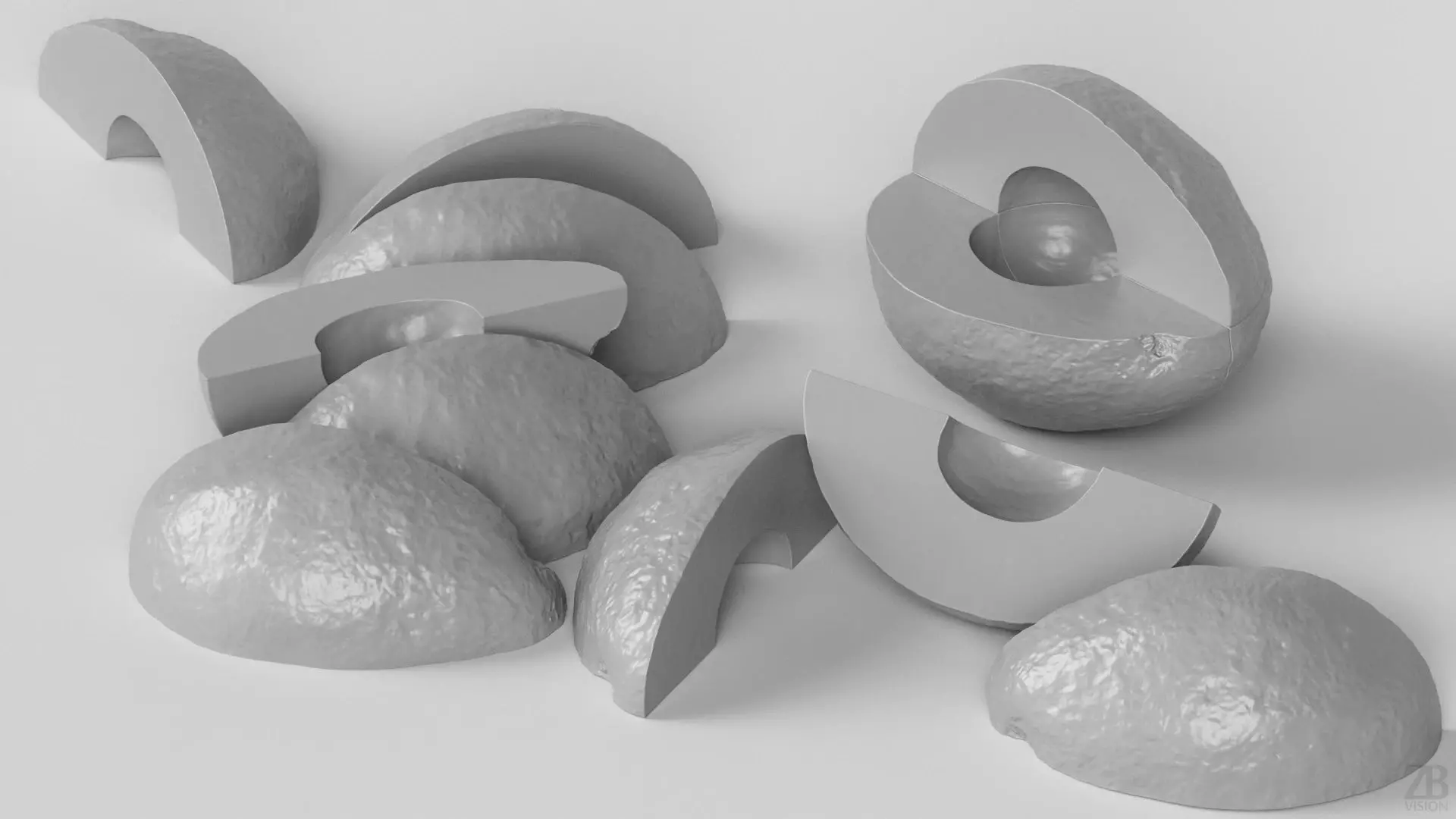 Avocado 3D model_3