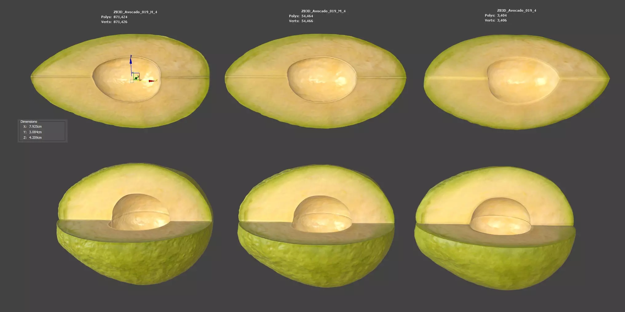 Avocado 3D model_5