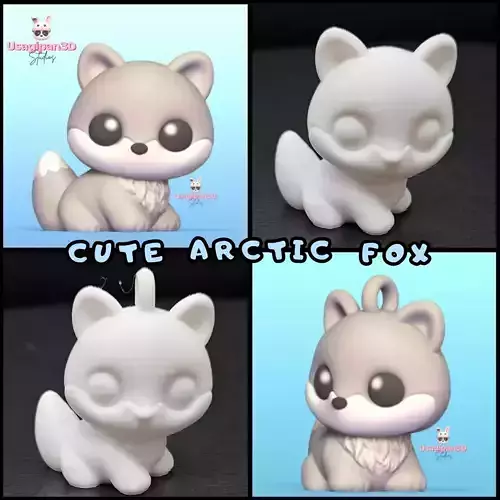 Cute Arctic Fox 3D print model