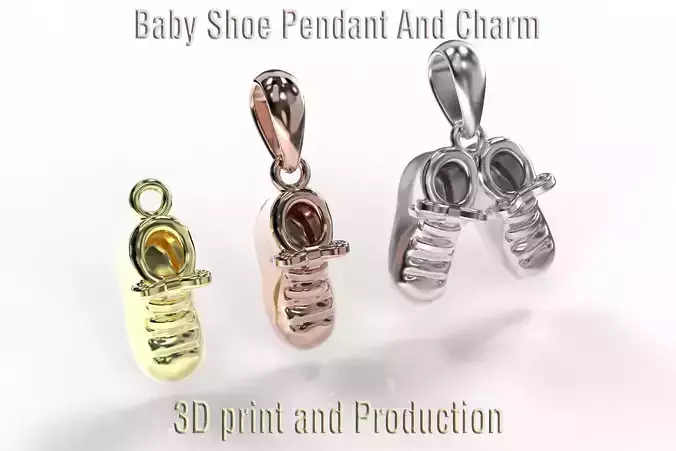 Baby Shoe Pendant and Charm 3 versions