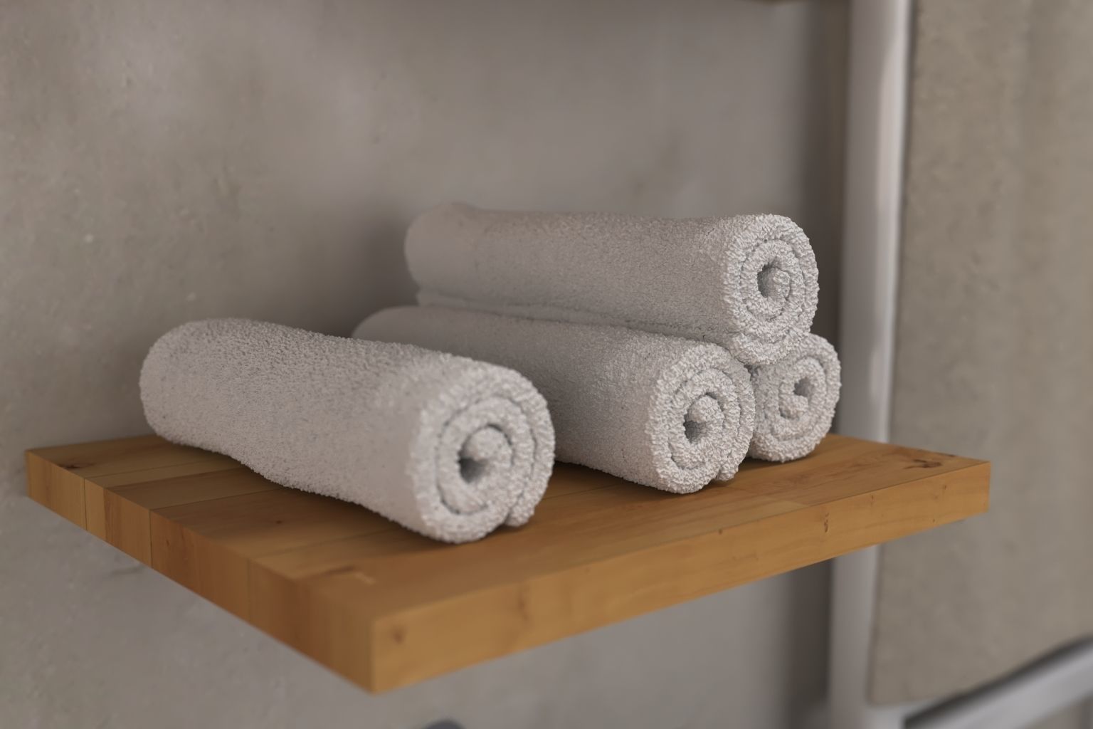 Bathroom towels Free 3D model_3